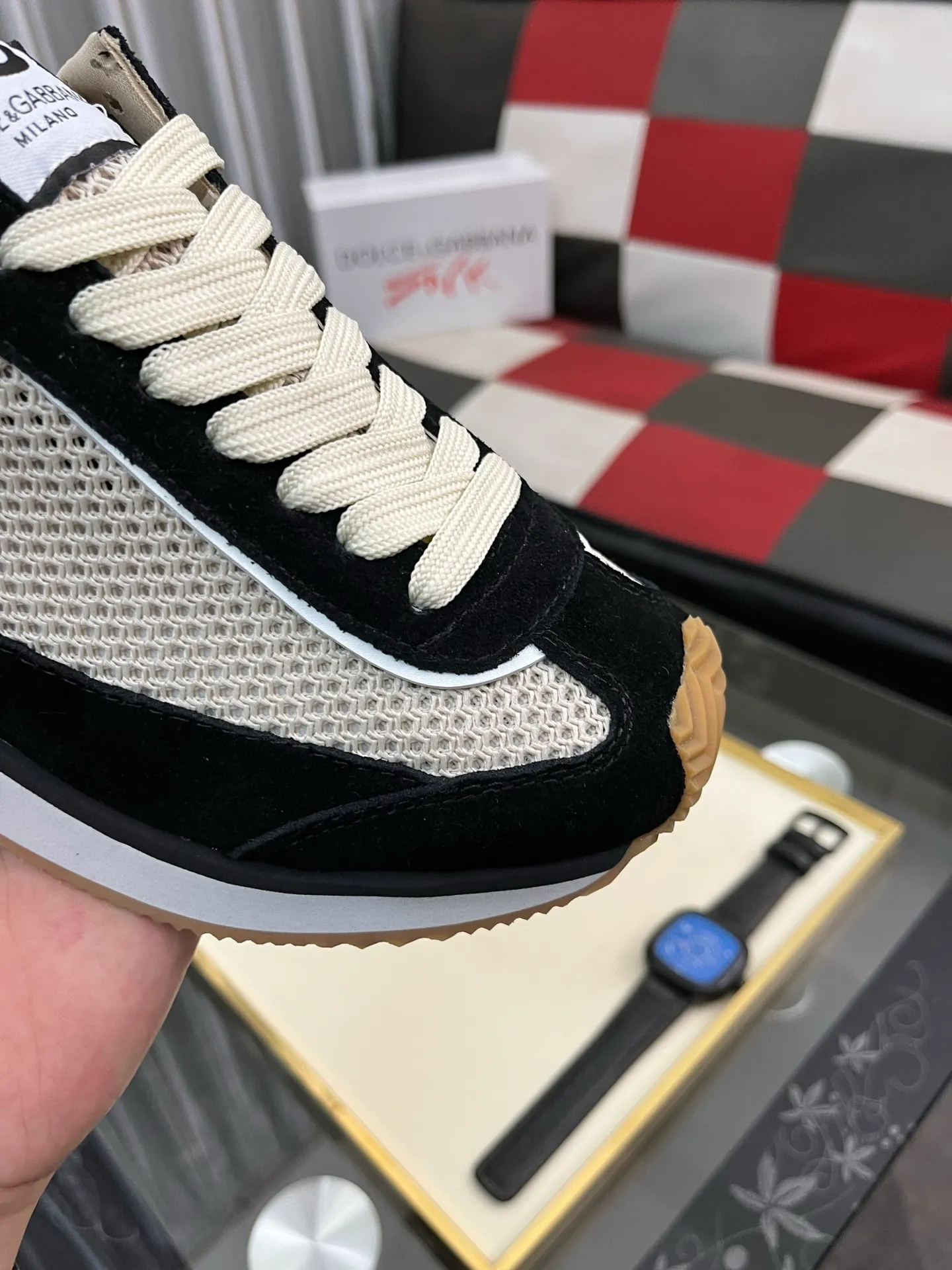 Men's Men's Shoes💰458⌚️⌚️••Dolce&Gabbana••DG✔️High-end men's sports and casual shoes. Original goods from top counters. Original imported cowhide, multi-material splicing design ➕Imported cowhide lining, cowhide feet ➕Original TPR elastic outsole. Size: 36-46